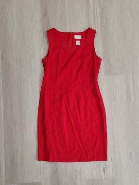 Preview Collection Red Sleeveless Sheath Dress Linem Blend Lined 8 Romantic